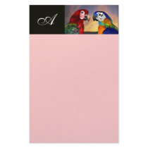 HYPER PARROTS / RED AND BLUE ARA  MONOGRAM pink