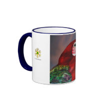 HYPER PARROTS / RED AND BLUE ARA COFFEE MUGS