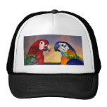 HYPER PARROTS /RED AND BLUE ARA TRUCKER HATS