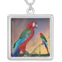 HYPER PARROTS /  RED ARA CUSTOM JEWELRY