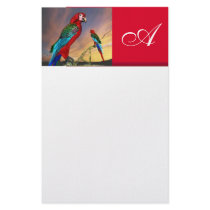 HYPER PARROTS / RED ARA  MONOGRAM ,white
