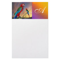 HYPER PARROTS / RED ARA  MONOGRAM ,white