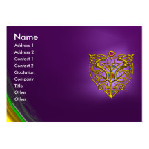 HYPER VALENTINE AMETHYST, purple violet Business Card Templates