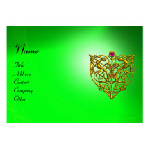 HYPER VALENTINE EMERALD ,green Business Cards