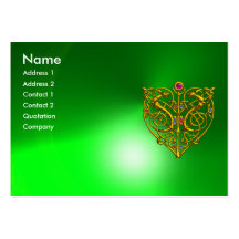 HYPER VALENTINE EMERALD ,green Business Cards