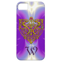HYPER VALENTINE MONOGRAM  Pink Fuchsia Purple iPhone 5 Cover