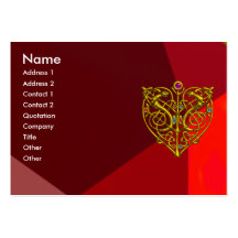HYPER VALENTINE RUBY 2 ,red Business Card Templates