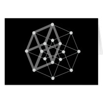 hypercube dark greeting card