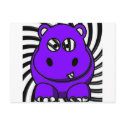 Hypno Hippo Purple postcards