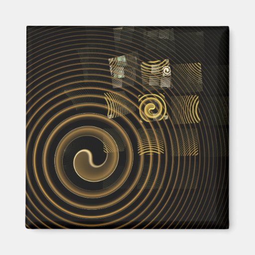Hypnosis Abstract Art Square Magnet