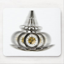 Hypnosis Spinning Clock Mousepads