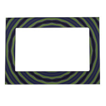 Hypnotic Blue Green Spirals Photo Frame Magnetic Frames