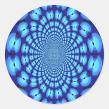 Hypnotic Blue Illusion Stickers