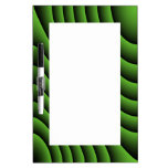 Hypnotic Green Wavy Lines Memo Board Dry-Erase Boards