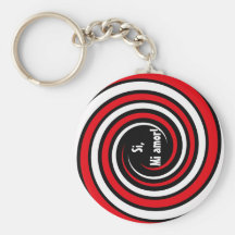 hypnotic spiral keychain