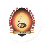 Hypnotism Mandorla Round Stickers