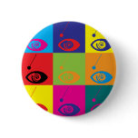 Hypnotism Pop Art Button