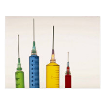 Hypodermic needles postcard