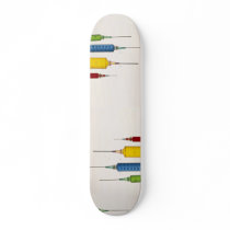 Hypodermic needles skate board deck