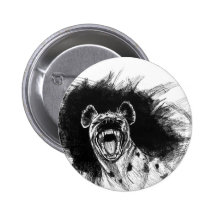 Hysterical Hyena Pinback Button