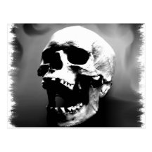 Hysteriskull Laughing Human Skull Post Card