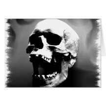 Hysteriskull riant le crâne humain cartes de vœux