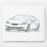 Hyundai Genesis Coupe pen sketch Mouse Pads