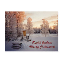 Hyvää Joulua! Merry Christmas! Postcard