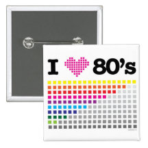 I <3 80's pin