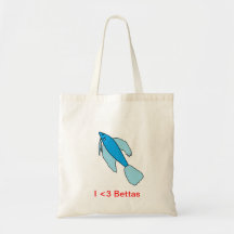 'I <3 Bettas'  Small Tote Bag