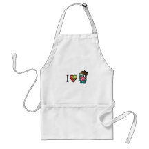 I <3 Brains- Zombies Are Everywhere! Apron