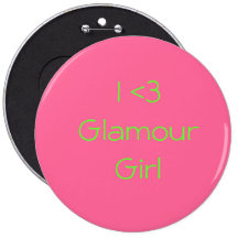 I <3 Glamour Girl Pinback Buttons