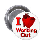 I <3 Working Out Button