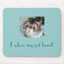 I adore my pet ferret! mouse mats
