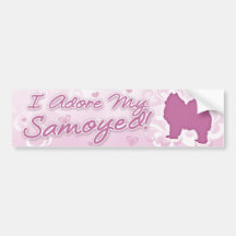 I Adore my Samoyed Bumper Sticker