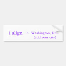 i align + city bumper stickers