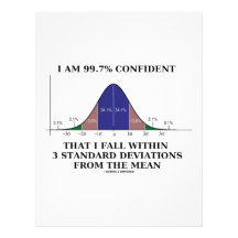 I Am 99.7% Confident Fall Within 3 Std Deviations Letterhead