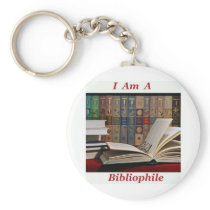 I am a Bibliophile Key Chain