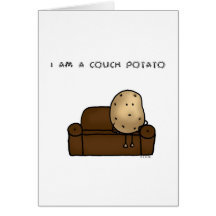 I am a couch potato greeting card