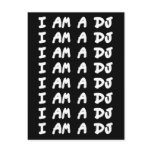 I AM A DJ postcards