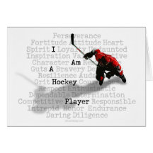 I am a Hockey Player greeting & note cards