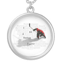 I Am A Hockey Player necklace