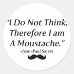 I Am A Moustache Round Stickers