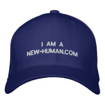 I AM A New-Human.com Embroidered Hats