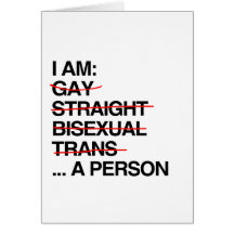 I AM A PERSON GREETING CARD