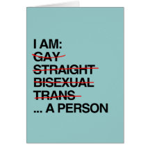I AM A PERSON GREETING CARDS