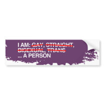 I AM A PERSON -.png Bumper Sticker