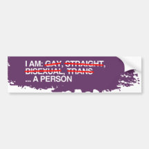 I AM A PERSON -.png Bumper Sticker