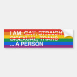 I AM A PERSON -.png Bumper Stickers