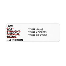 I AM A PERSON RETURN ADDRESS LABELS
